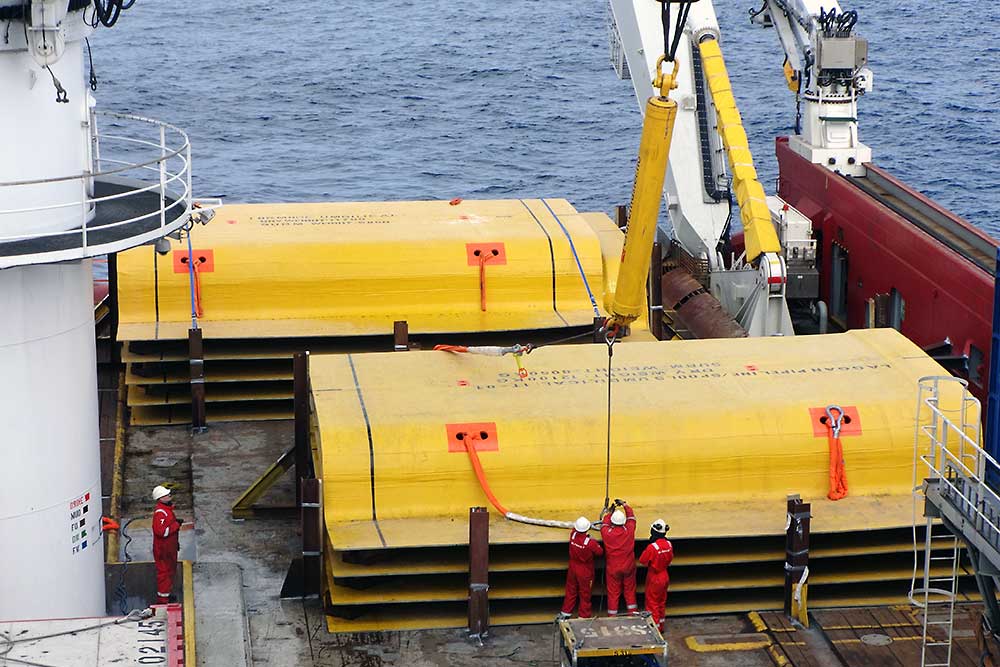 Subsea 7 successfully installed protection covers in rough weather