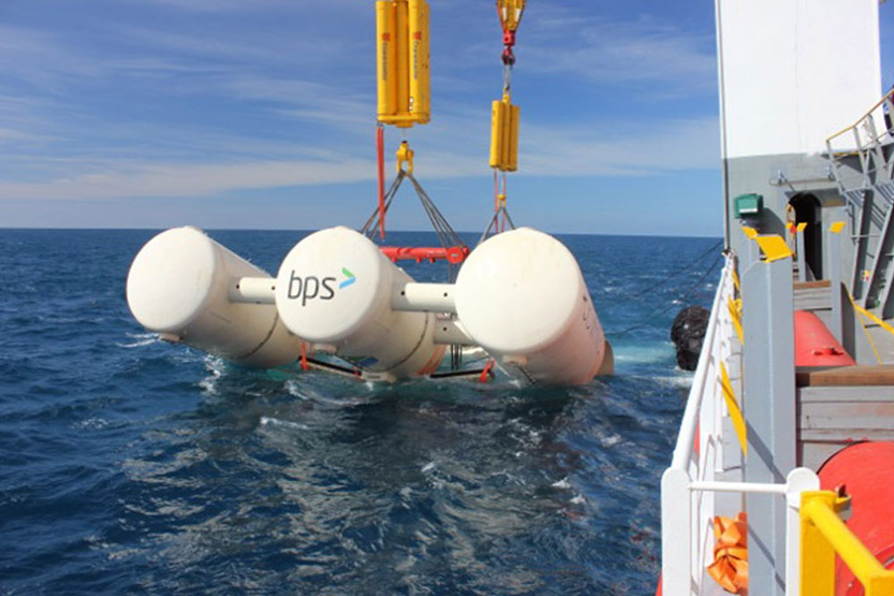 Installation of large wave energy device